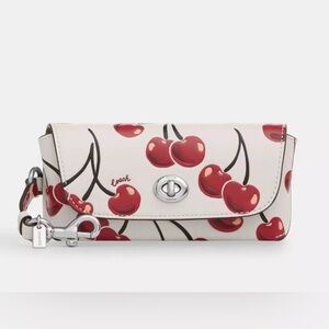 🍒🍒 New Coach Sunglass Case With Cherry Print